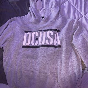 DC Lightweight Grey Hoodie Thin Blue Sports Running Outdoors Basketball Play